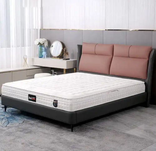 Italian luxury leather bed high