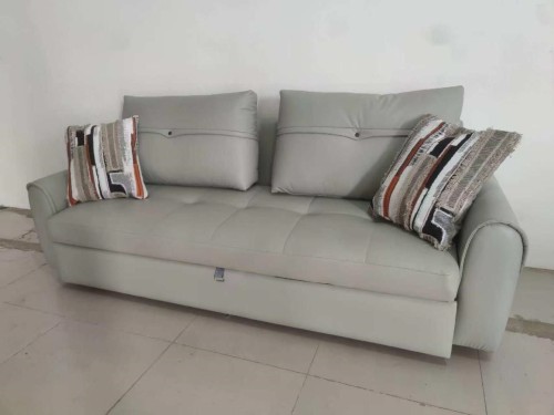 Modern fashion style artificial leather sofa, pulling bed